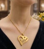 Custom Name Gold Plated Heart Locket for Women