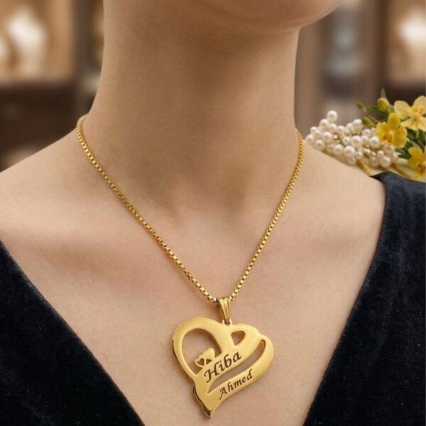 Custom Name Gold Plated Heart Locket for Women