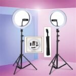 LED RING LIGHT WITH TRIPOD AND PHONE STAND - Image 3